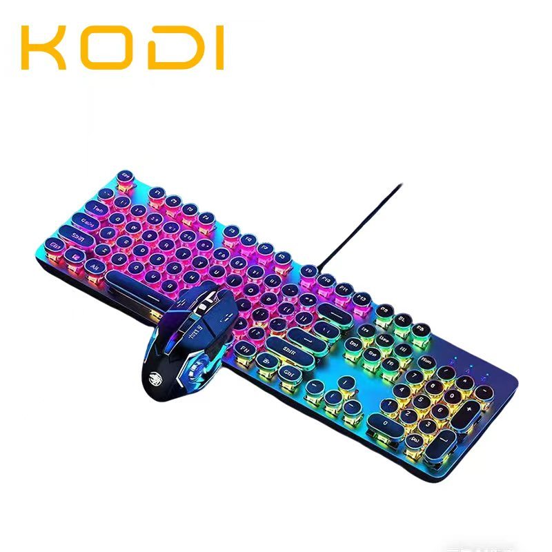 Teclado Mecânico Gamer Punk RGB - Mouse Gamer 3200DPI - Kit para Jogos e Setup-H7 em Oferta na Shopee