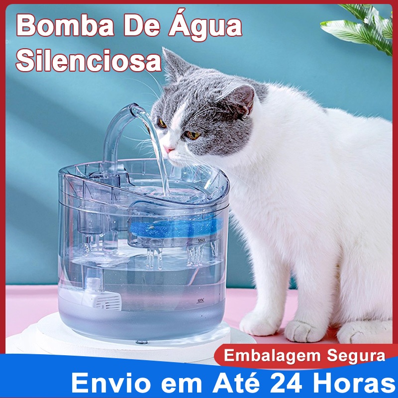 2L Gato Inteligente Fonte de água com Torneira Dispensador de água do cão Transparente Bebedor Pet Beber Filtros