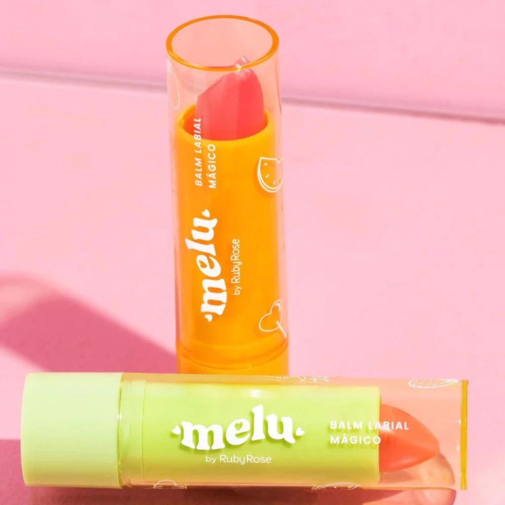 Ruby Rose Balm Labial Mágico Melu efeito hidratante muda de cor conforme o PH da boca vegano HB-8529 em Oferta na Shopee