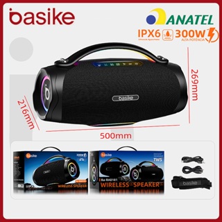 Basike alto-falante bluetooth 5.4 sem fio 300W Caixa Subwoofer Som Estéreo De Alta Fidelidade Party Ipx6，RAD180 em Oferta na Shopee