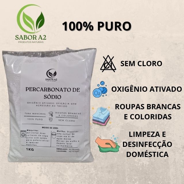Percarbonato de Sódio 100% Puro em Oferta na Shopee