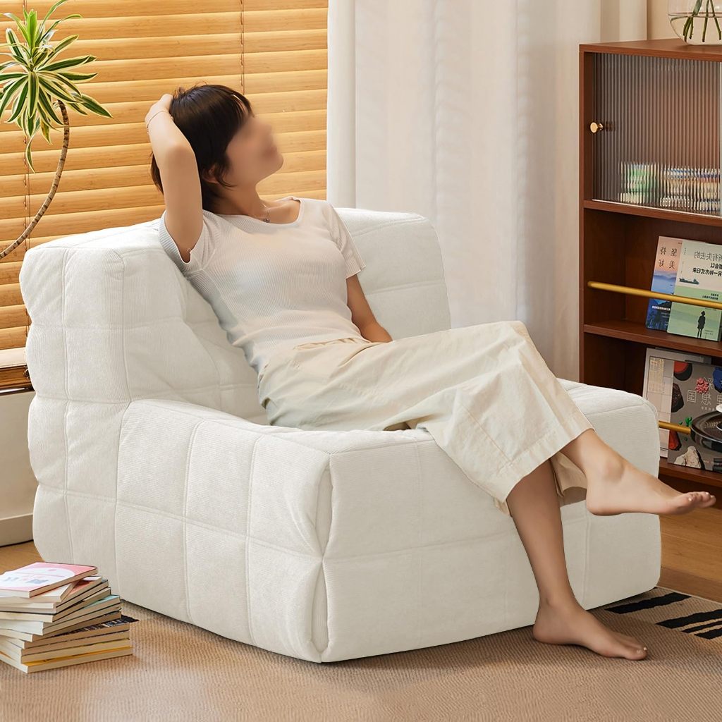 Sofá de Palete Japonês Estilo INS, Puff de Boneco Lazy Bag, Sofá de Chão Retrô para Sala-KQF