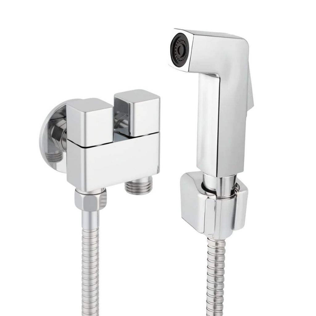 Ducha Higiênica C77 Registro Duplo Duas Saídas Metal Cromado 1/2