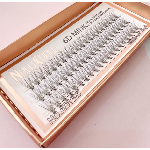 Detalhes do ANA 1108 KIT 10 Caixas Cílios Postiços 6D MINK -20 P- Tufos sem Nó