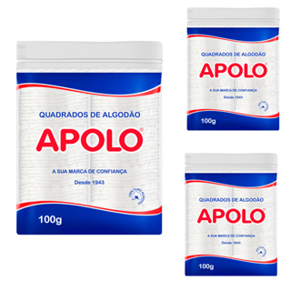 KIT Algodão Hidrófilo Quadrado Apolo 100GRS 100% Puro Algodão ESCOLHA SEU KIT em Oferta na Shopee