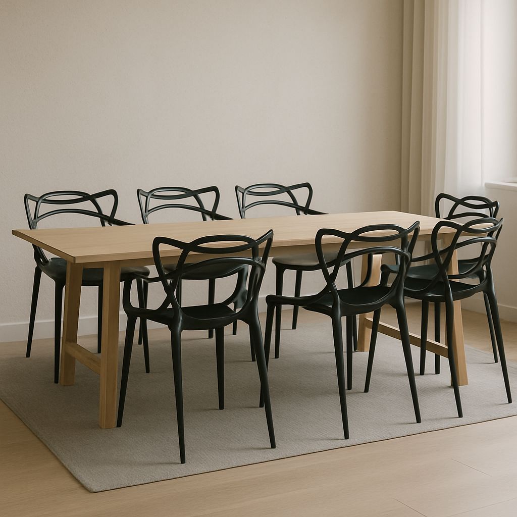 Kit 6 Cadeiras Allegra Polipropileno Empilhável Sala de Jantar Cozinha Jardim - Seat&co