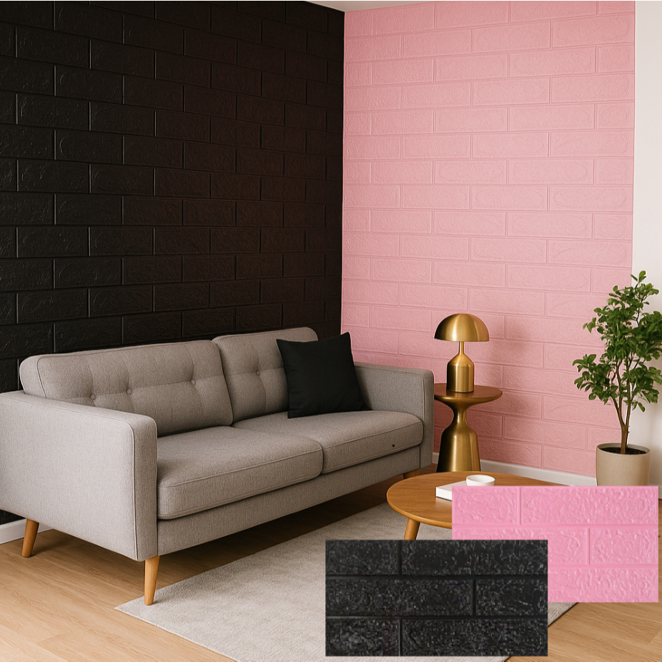 Kit 30 Placas 3D Tijolinho Adesivo Parede Autocolante Lavável Banheiro Sala Cozinha Quarto