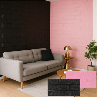 Kit 30 Placas 3D Tijolinho Adesivo Parede Autocolante Lavável Banheiro Sala Cozinha Quarto em Oferta na Shopee