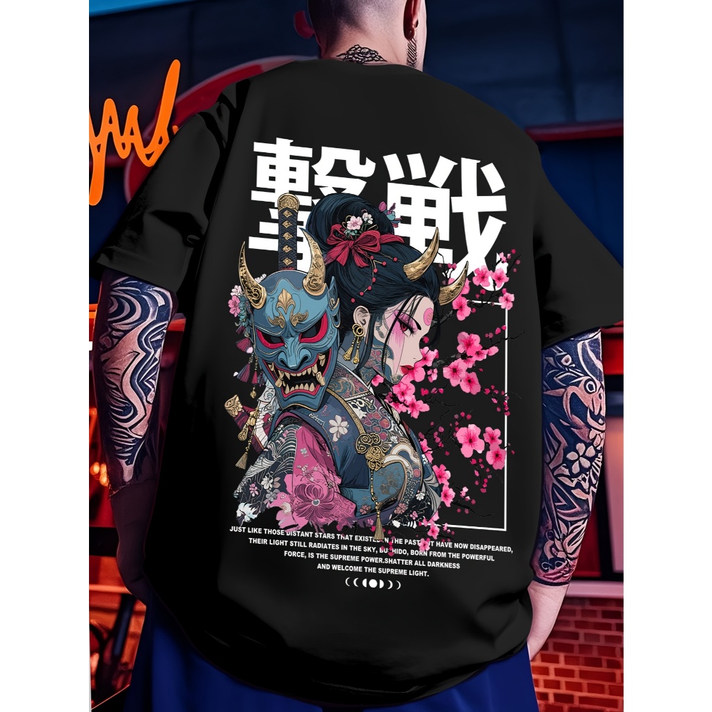 Camiseta Streetwear Oversized larga academia treino estilo 100% algodão gueixa em Oferta na Shopee