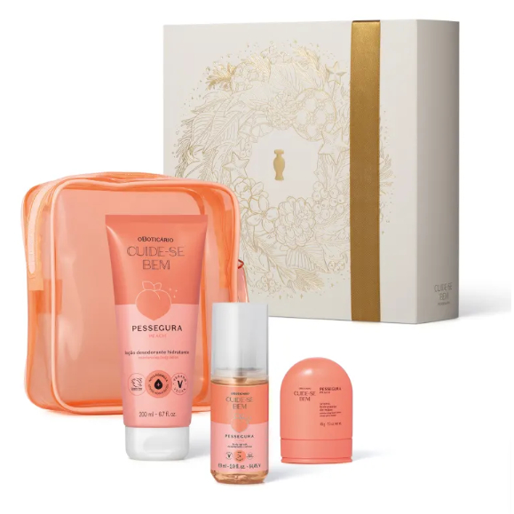 Kit Presente Natal Cuide-Se Bem Pessegura (4 itens) O Boticário