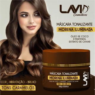 Máscara Tonalizante Morena Iluminada Lavid' 250g, cabelos de tons caramelos. em Oferta na Shopee