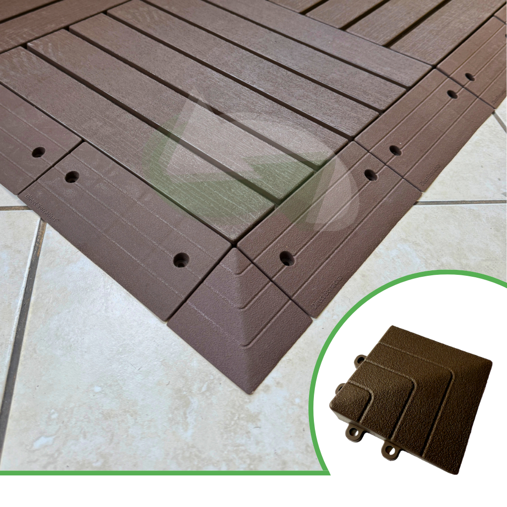 Kit 4 Cantos para acabamento Deck Modular - Direct Borrachas em Oferta na Shopee