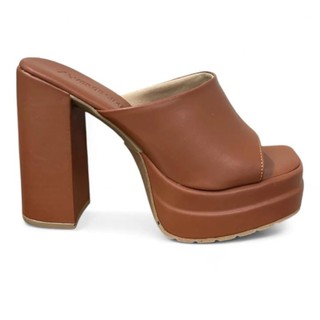 Tamanco Feminino Salto Alto Quadrado Sandália Elegante Festa Blogueira Influencer