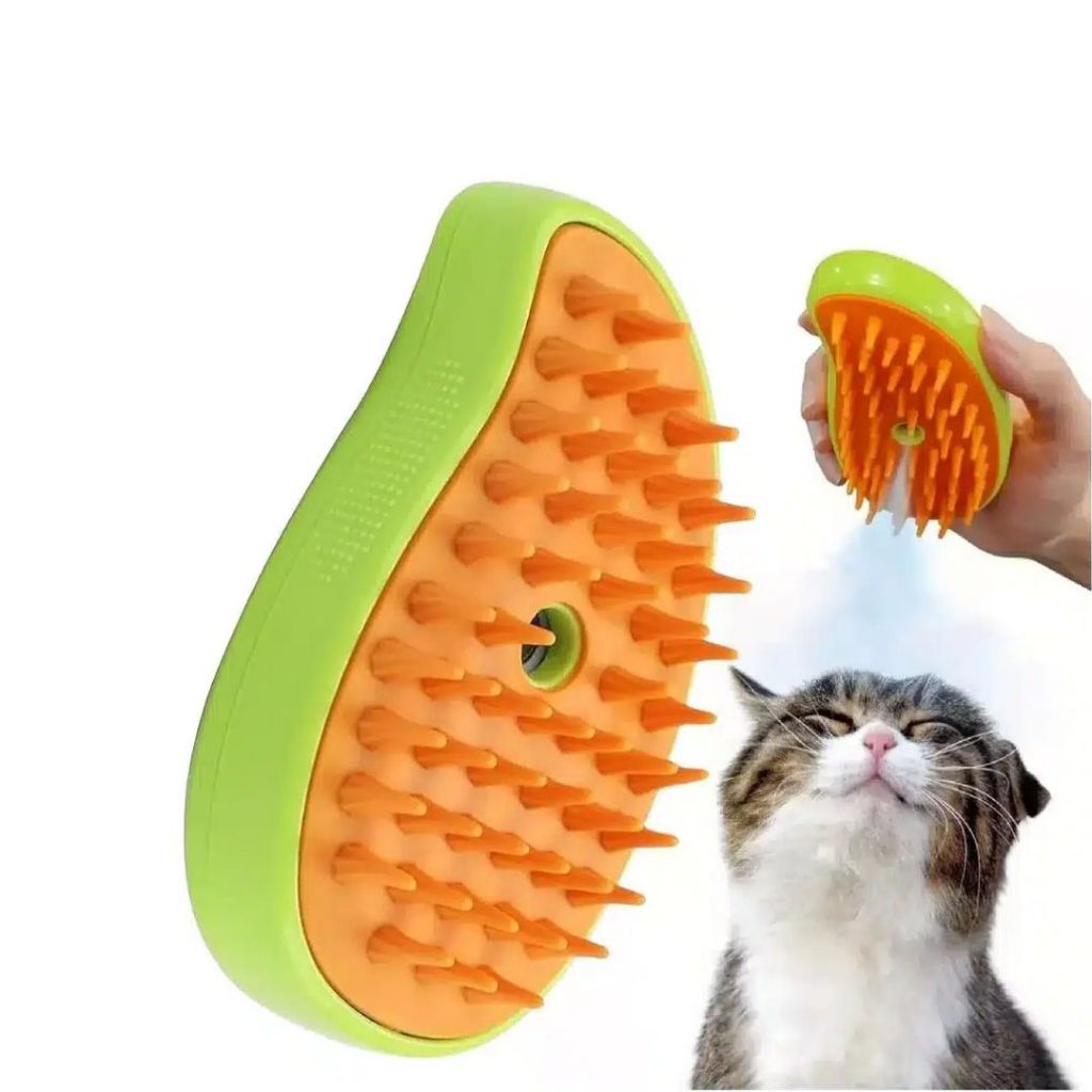 Escova Massageadora Vaporizadora Recarregável Gato Cachorro Dog Pet