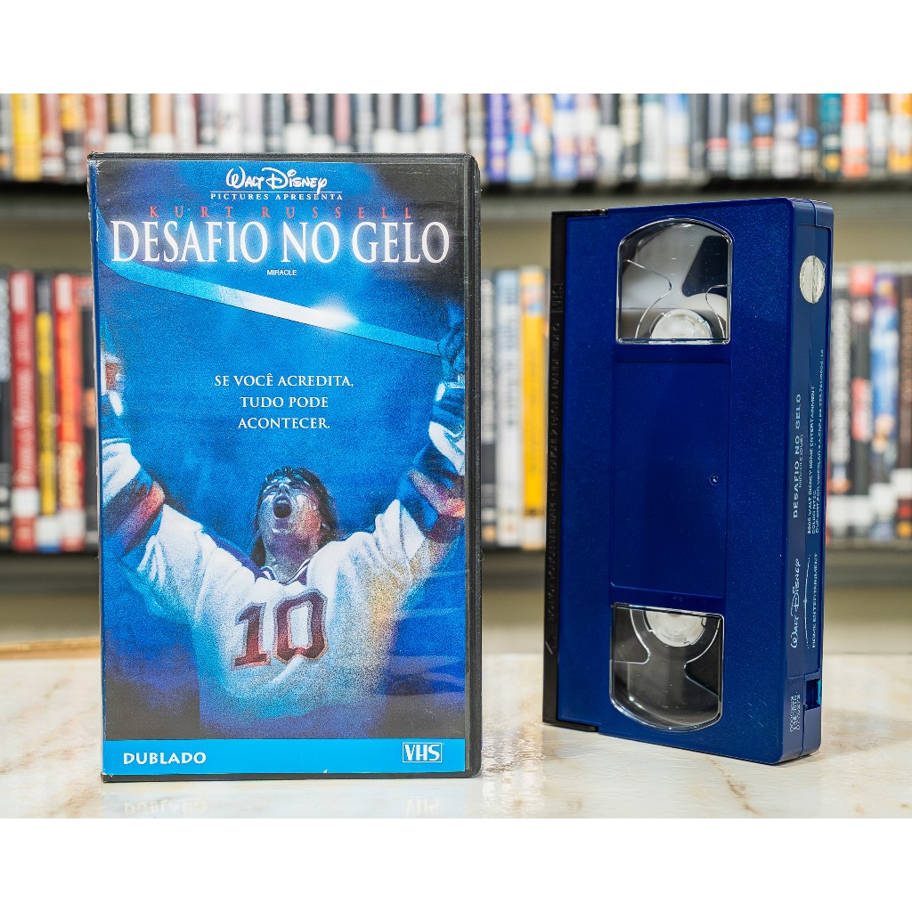 VHS Desafio No Gelo - DUBLADO - Kurt Russel - Original - Fita de Vídeo Filme - Disney - Raro (Hóquei Esporte)