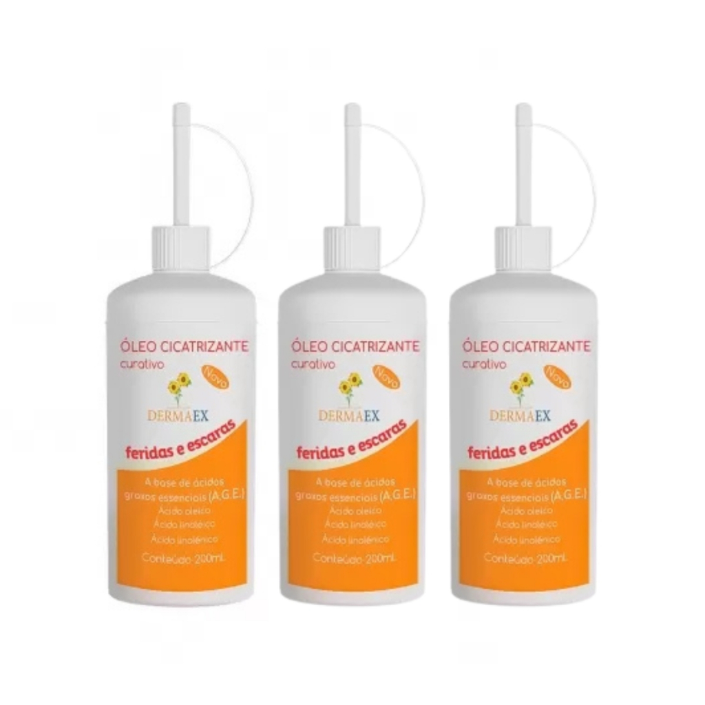 Kit 3 Dermaex Óleo de Girassol – Hidratação Profunda e Cuidado Dermatológico
