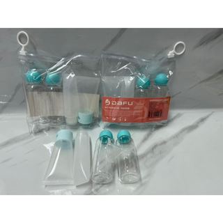 Kit potes de viagem ácil de transportar e reciclar. Leve 4 dos seus produtos de higiene pessoal e medicamentos favoritos