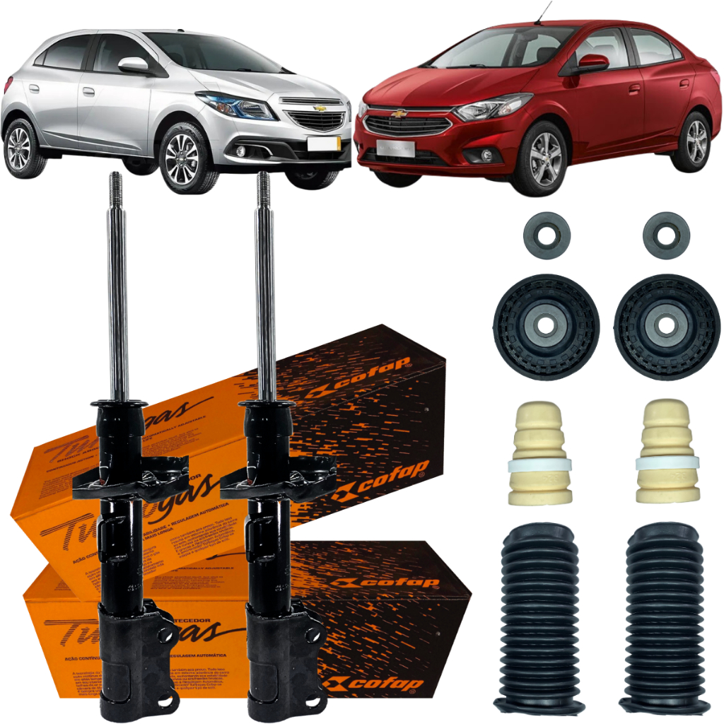 Par Amortecedor Dianteiro e Kit Batente Coxim Gm Onix Prisma 2013 2014 2015 2016 2017 2018 2019 em Oferta na Shopee