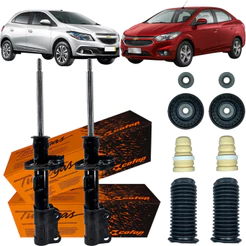 Par Amortecedor Dianteiro e Kit Batente Coxim Gm Onix Prisma 2013 2014 2015 2016 2017 2018 2019