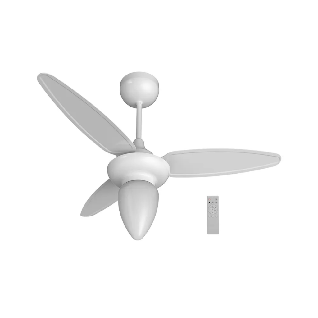 Ventilador de Teto Ventisol Wind Inverter Com Controle Branco Bivolt