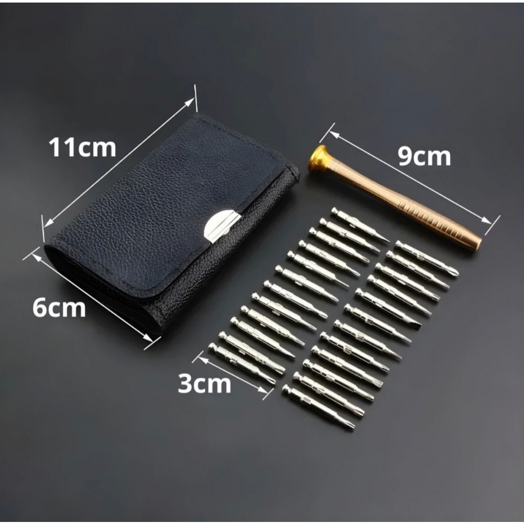 Kit 24 Ponteiras Chave De Fenda Reparacao Ferramenta De Precisao Set Portátil Para Oculos Relógio BR