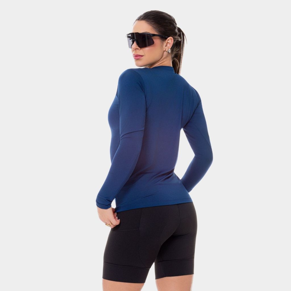 Camiseta Feminina Proteção Uv Segunda Pele Térmica Manga Comprida Verão Praia Solar · foto 2