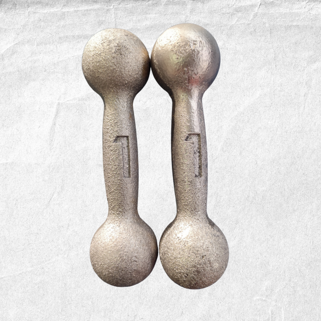 Par Halter 1kg Bola Sem Pintura 2un Treino Fitness Academia