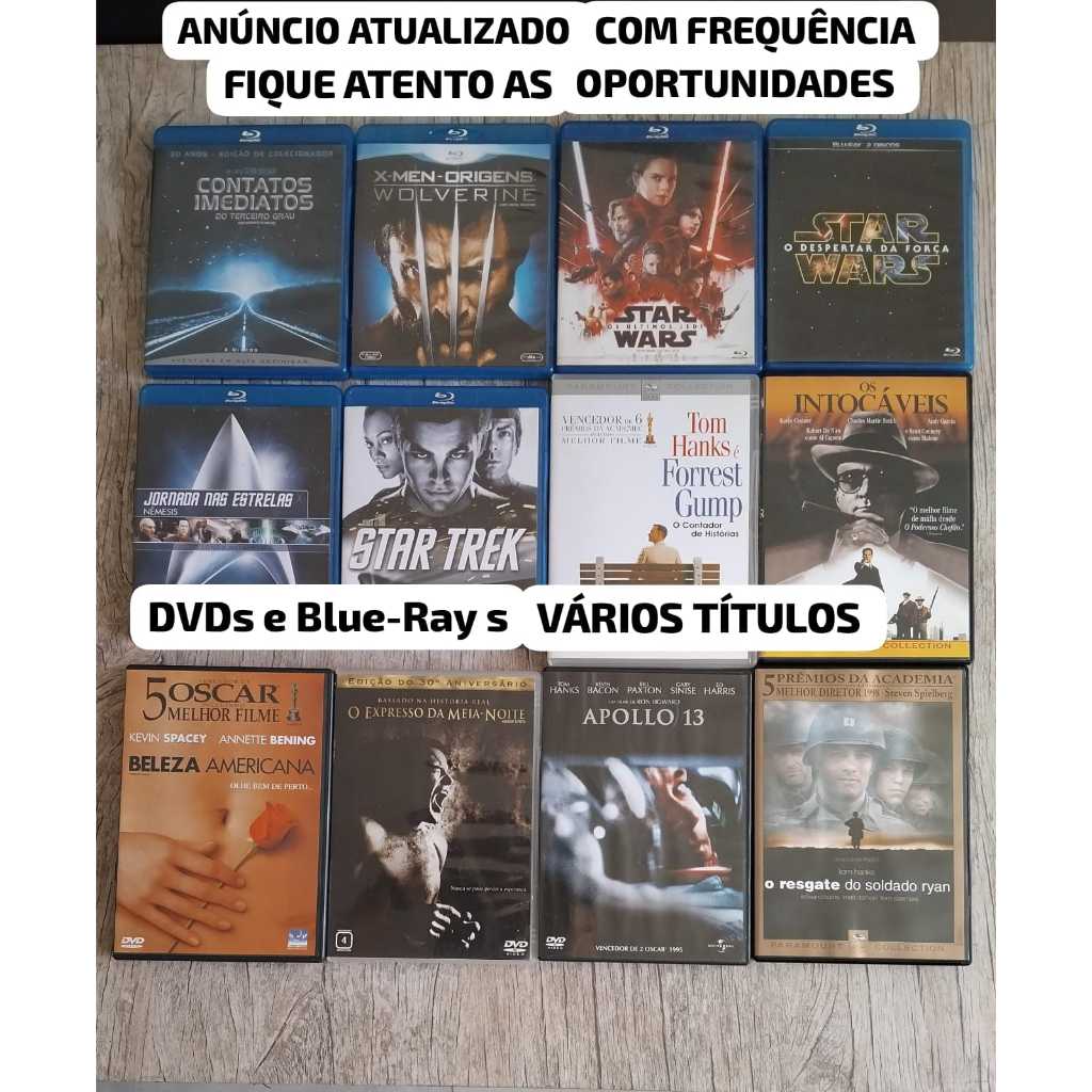 DVD e BLU-RAY FILMES E SÉRIES NO PREÇINHO! Blade Runner, Pulp Fiction, Forrest Gump, Sexta Feira 13, O Exorcista