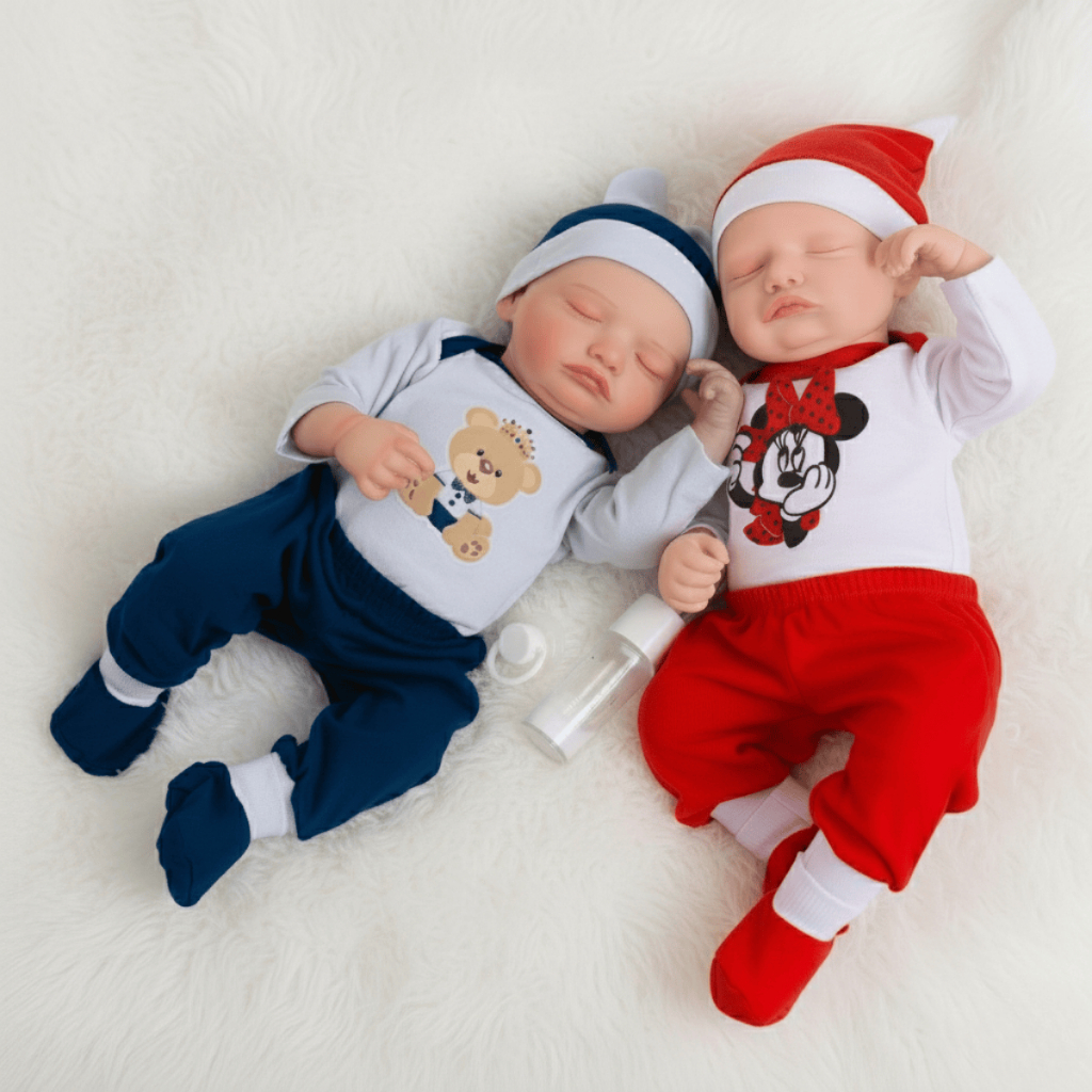 Gêmeos Bebe Reborn Rosali Boy e Girl Siliconada em Oferta na Shopee