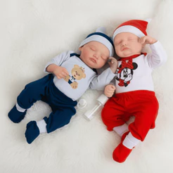 Gêmeos Bebe Reborn Rosali Boy e Girl Siliconada