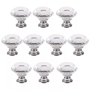 KIT 10 PUXADOR CRISTAL PARA ARMARIO GAVETA MOVEIS 30MM em Oferta na Shopee