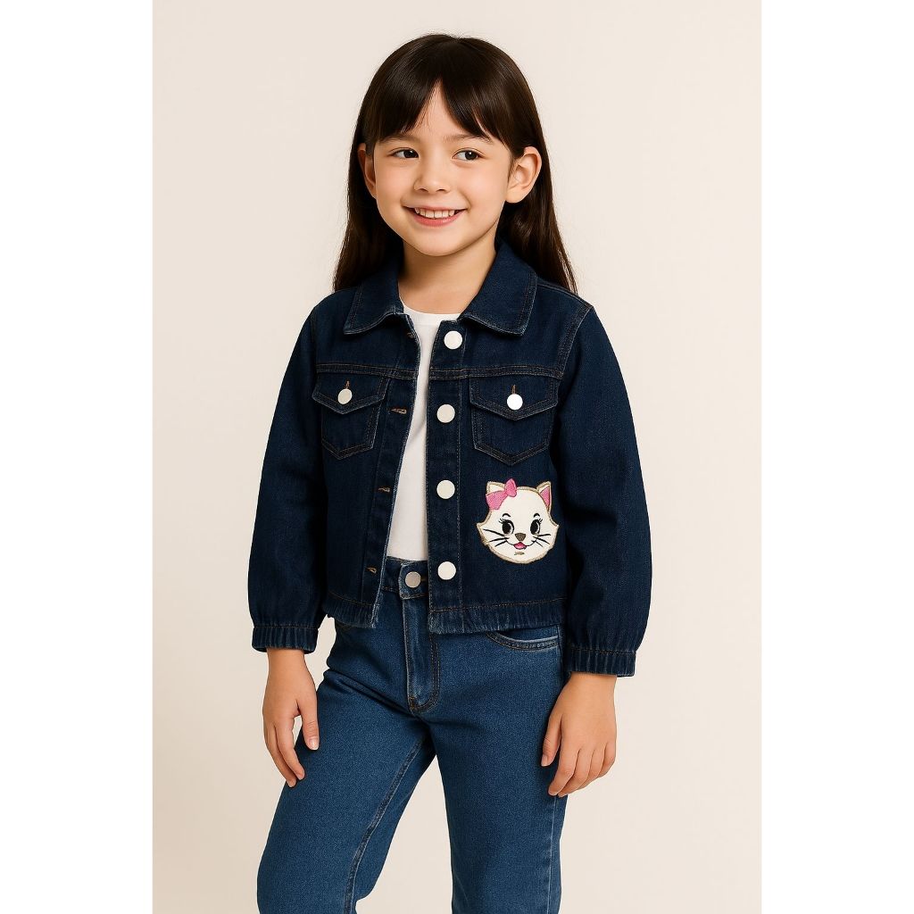 Jaqueta Jeans Infantil Menina Feminina Casaco Blusa de Frio