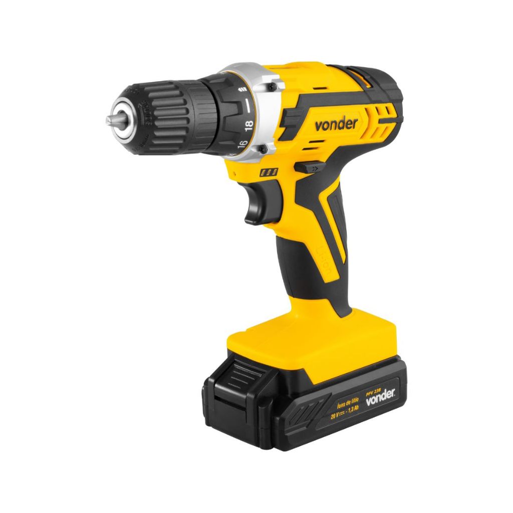 Detalhes do Parafusadeira Furadeira PFV238 20V Sem Impacto Maleta Carregador Bivolt Vonder
