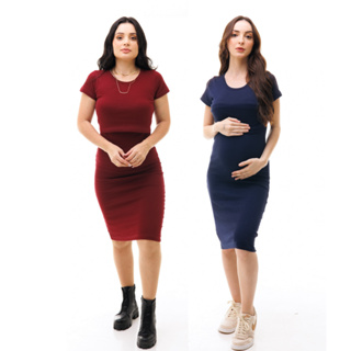 Kit 2 Vestidos Manga Curta Amamentação ItsBella em Oferta na Shopee