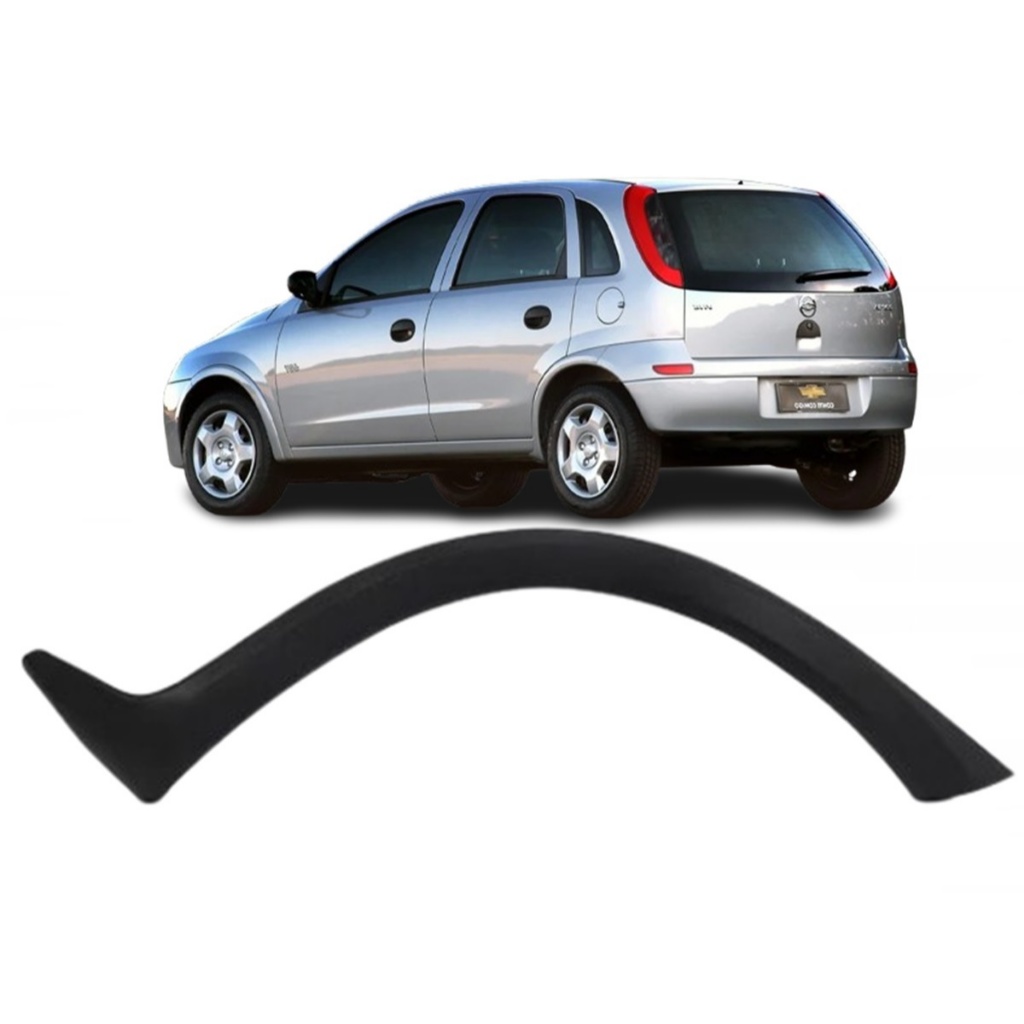 Moldura Alargador de Paralama Vão de Roda Traseiro Corsa Hatch 2003/2012