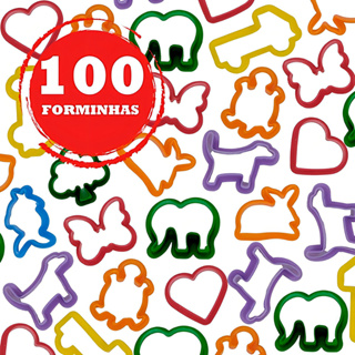 100 Forminhas de Cortar Massinhas de Modelar em Oferta na Shopee