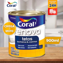 Tinta Coral Renova Tetos Banheiros E Cozinhas 900ml - Branco