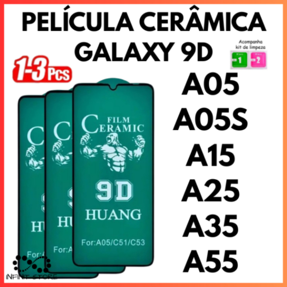 Película De Cerâmica Flexível Hidrogel 3D/9D Para Samsung A05 A05S A15 A25 A35 A55