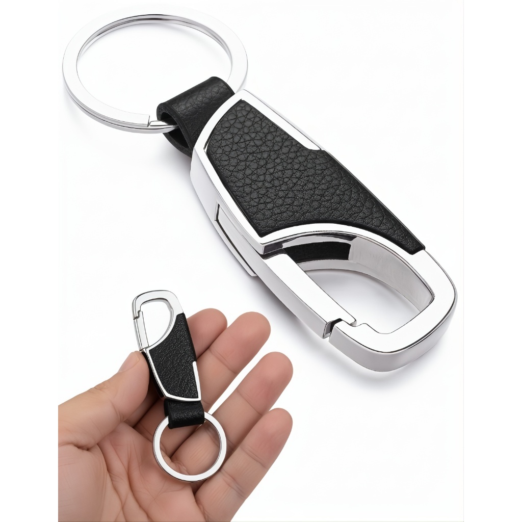Chaveiro Mosquetão de Metal Gancho Elegante Para Carro Cromado Couro em Oferta na Shopee
