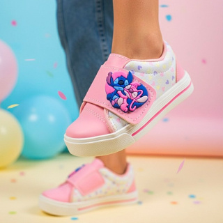 Tênis Infantil Feminino Stitch Rosa em Oferta na Shopee