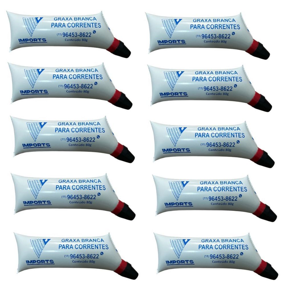 Kit De Graxa Lubrificante Para Corrente De Transmissão Branca 80g