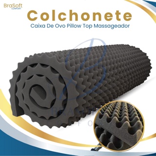 Pillow Top Massageador Colchonete Caixa De Ovo Casca Anti-escaras Solteiro Casal Queen D23 em Oferta na Shopee