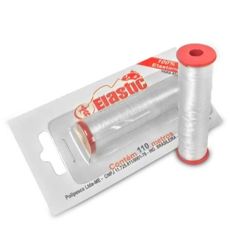 Linha Elástica Transparente Pesca Elastic 110m - Amarra e Fixa Iscas - 100% Elastano