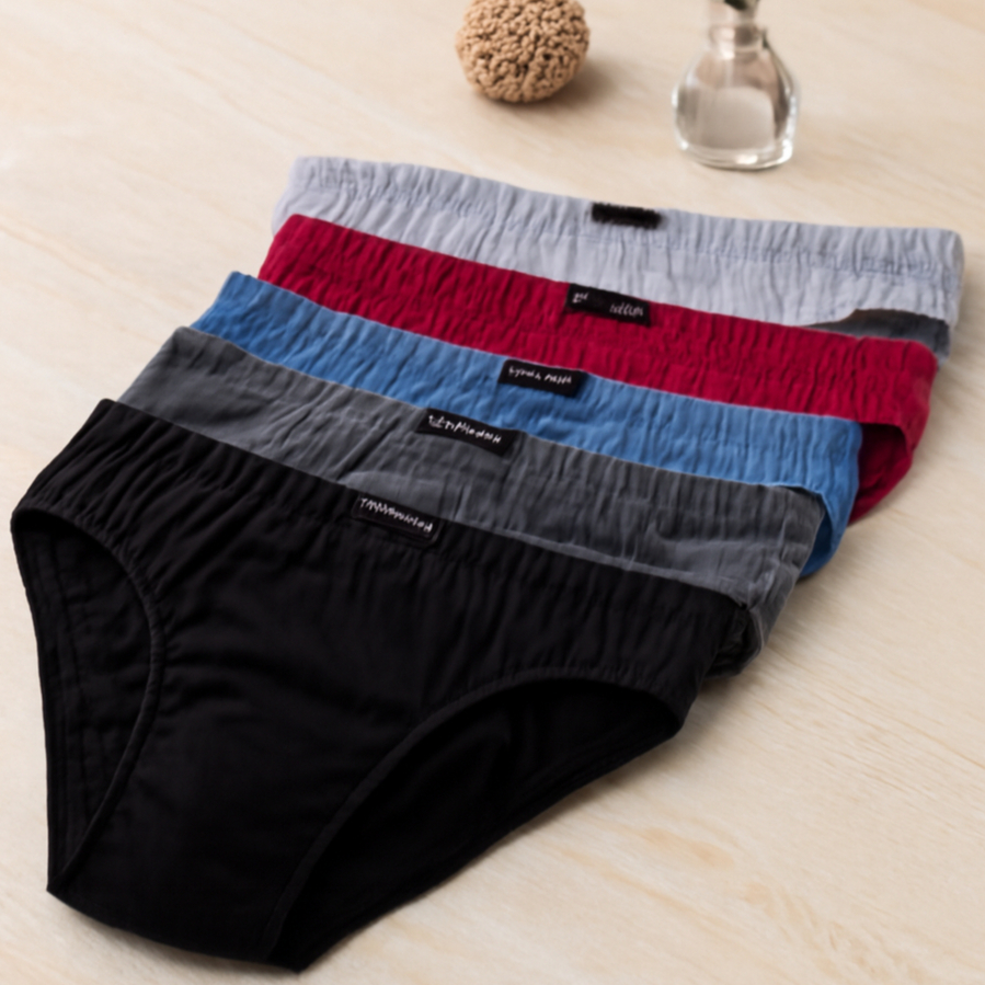 kit Cueca Adulto Slip Tradicional 100% algodão Confortável Respirável Cores Variadas