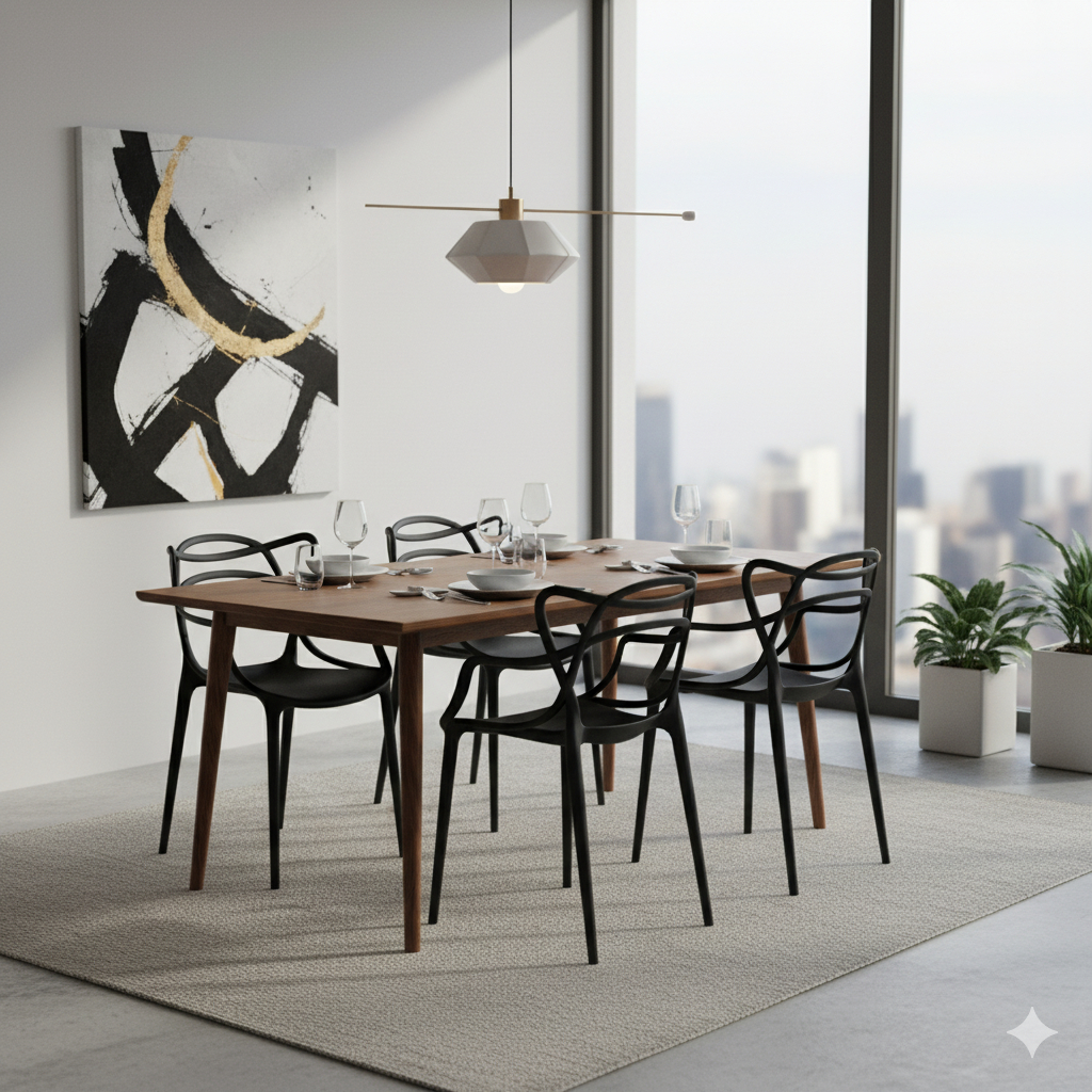 Kit 4 Cadeiras Allegra Sala de Jantar Cozinha Jardim La Mobília Empilhável em Oferta na Shopee