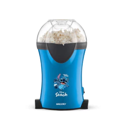 Pipoqueira Elétrica Sem Óleo Mallory Stitch 1200W Azul Pipoca Pronta em 2 Minutos