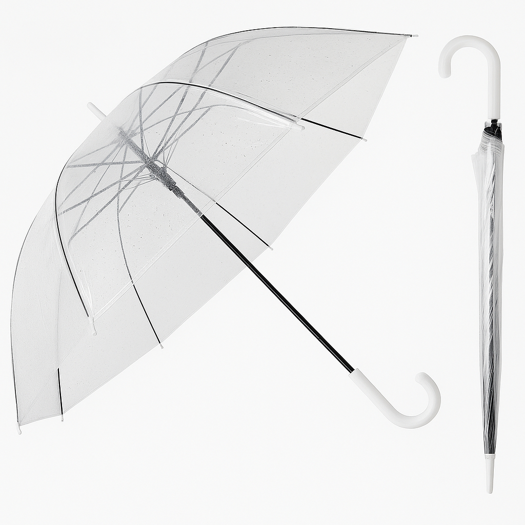 KIT 5/10 Guarda Chuva Sombrinha Transparente Automático Reforçado em Oferta na Shopee