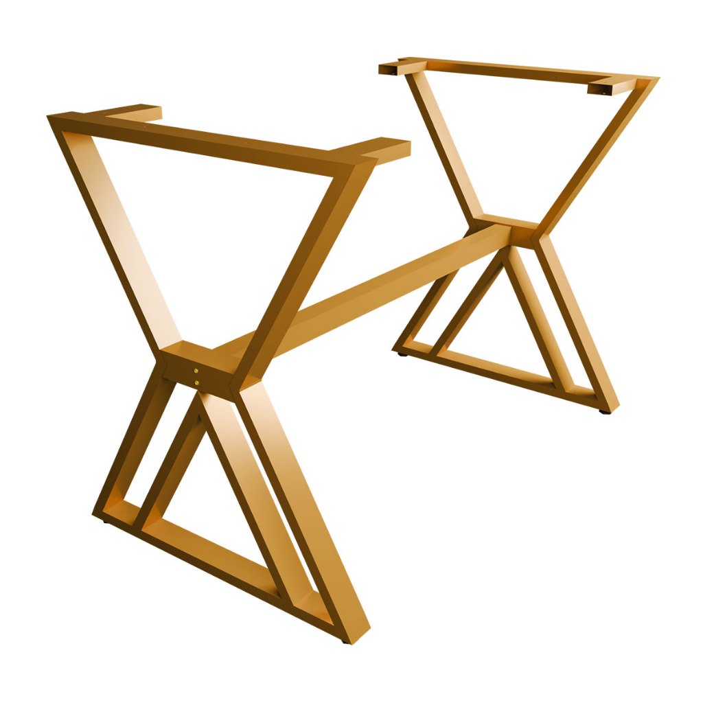 Base de Mesa Design Industrial Moderno Ucrânia P/ Tampos de até 140cm x 80cm - Dourado em Oferta na Shopee