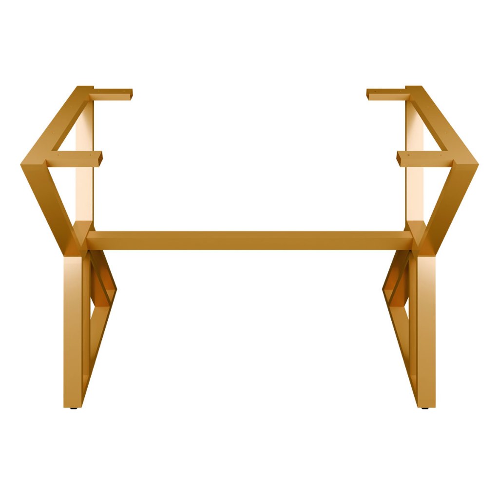 Base de Mesa Design Industrial Ucrânia para Tampos de até 140cm x 80cm - dourada