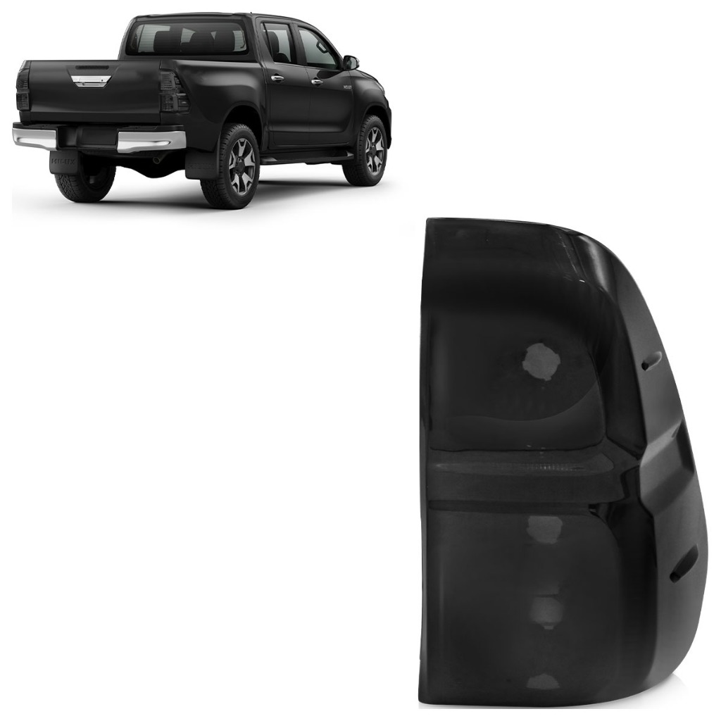 Lanterna Traseira Hilux Pickup Sr 2016 2017 2018 Fumê Lente Estriada Acrilico em Oferta na Shopee